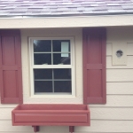 Shutters and flower boxes LP lap siding to match house